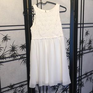 White chiffon dress